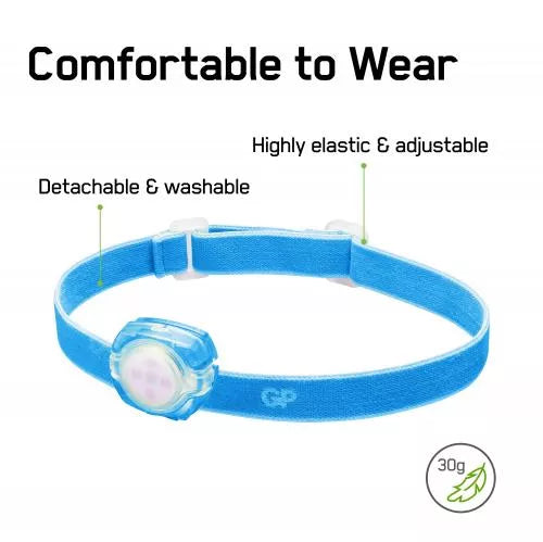 Lanterna frontala LED GP CH31 albastru 40lm 2x CR2025