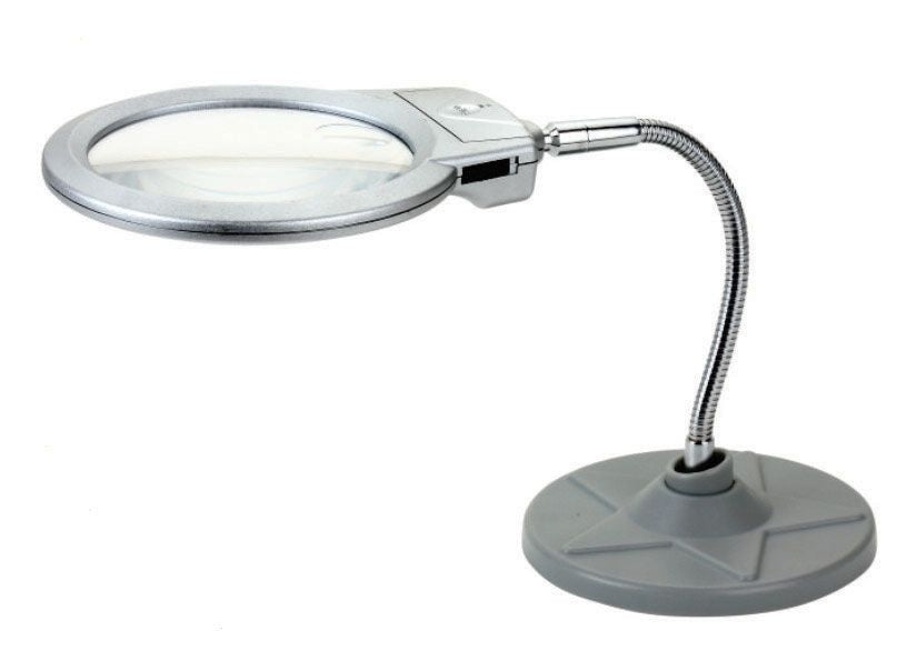 Lupa de birou brat flexibil lumina LED 3x AAA 2-5X ZD-126-1