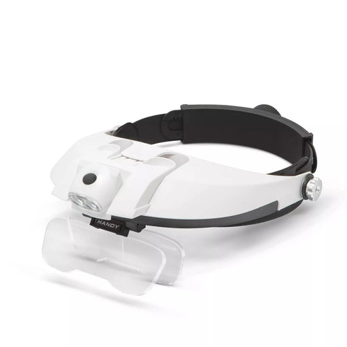 Lupa de cap cu iluminare 2x LED cu lentila dubla 1x 1.5x 2x 2.5x 3.5x HANDY