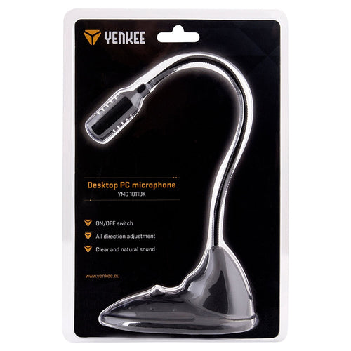 Microfon flexibil PC Jack 3.5 mm comutator ON/OFF YENKEE YMC1011BK