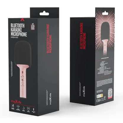 Microfon Karaoke Bluetooth cu difuzor incorporat roz maXlife MXBM-600 OEM0200494