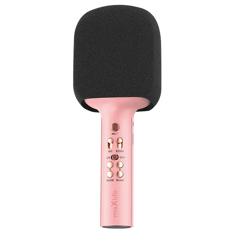 Microfon Karaoke Bluetooth cu difuzor incorporat roz maXlife MXBM-600 OEM0200494