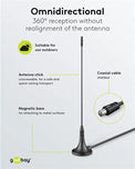 Mini antena magnetica pasiva DVB-T2 HD FM DAB Goobay 67090