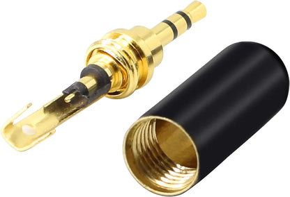 Mufa audio Premium slim JACK 2.5 mm Stereo tata contacte aurite carcasa metal