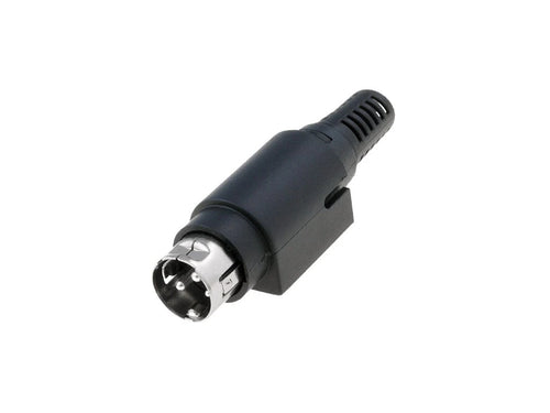 Mufa conector alimentare DC tata 3 pini lipire 6.5mm montare pe cablu Ninigi PC-MDP-401-3P