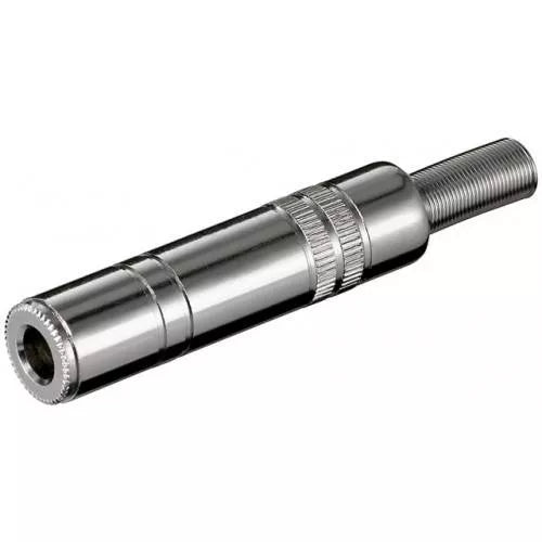 Mufa Jack 6.35 mm stereo mama metal Goobay