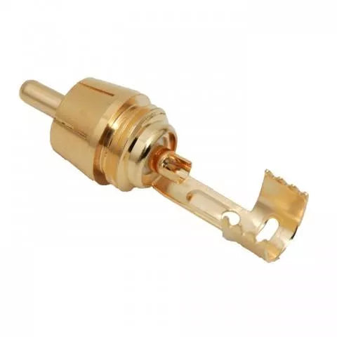 Mufa RCA contact aurit cablu 6mm cu inel rosu