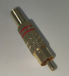 Mufa RCA tata metal inel rosu cablu 7mm Goobay