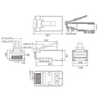 Mufa retea RJ45 pentru cablu STP CAT6 23-26AWG 1buc Goobay 72502
