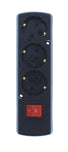 Multipriza 3 prize cu intrerupator fara cablu alimentare negru GN-370SWS/SW/BK Plastrol