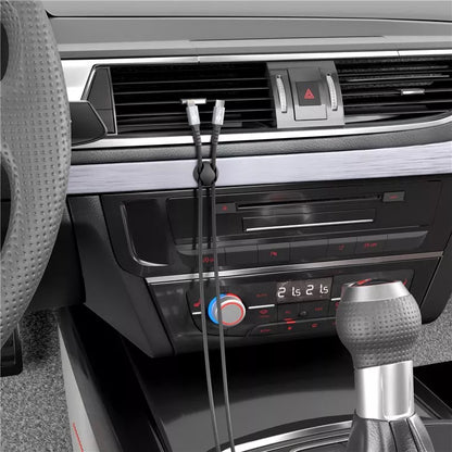 Organizatoare cabluri 6buc cu 2 sloturi negru Goobay