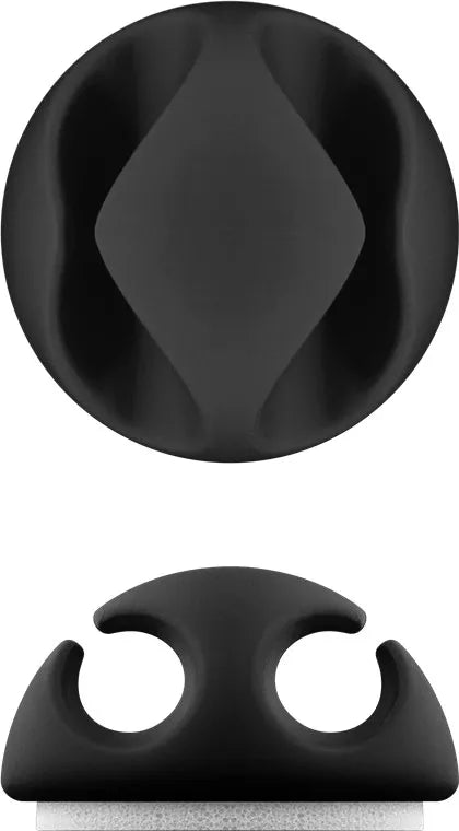 Organizatoare cabluri 6buc cu 2 sloturi negru Goobay