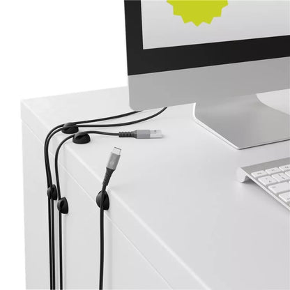 Organizatoare cabluri 6buc cu 2 sloturi negru Goobay