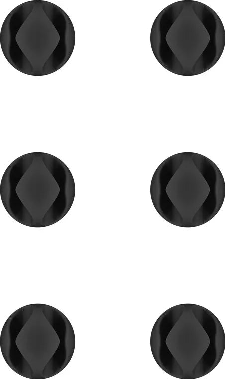 Organizatoare cabluri 6buc cu 2 sloturi negru Goobay