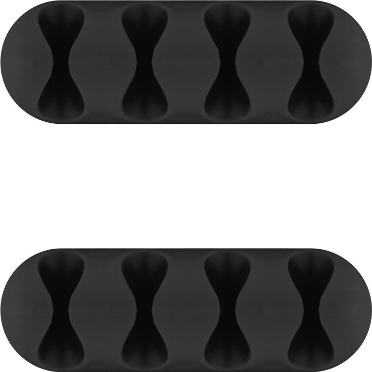 Organizator cabluri 4 sloturi negru set 2buc Goobay 70406