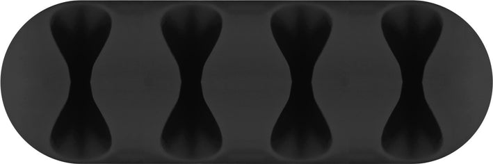 Organizator cabluri 4 sloturi negru set 2buc Goobay 70406