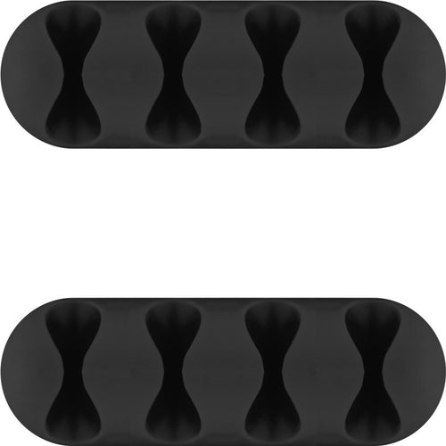 Organizator cabluri 4 sloturi negru set 2buc Goobay 70406