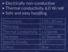 Pad termic Arctic 6W/mK grosime 0.5mm 120x20mm set 2buc