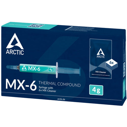 Pasta temoconductoare MX-6 ULTIMATE MX6 4 grame + 6 servetele speciale 5.6W/mK MX Cleaner ARCTIC ACTCP00084A