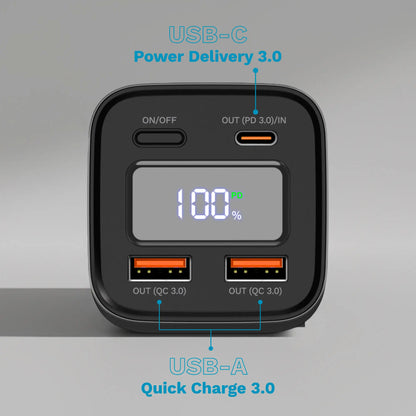 Power Bank 20000mAh 100W QC3.0 PD3.0 USB-C /USB-A Afisaj LCD Kruger&Matz KM0915