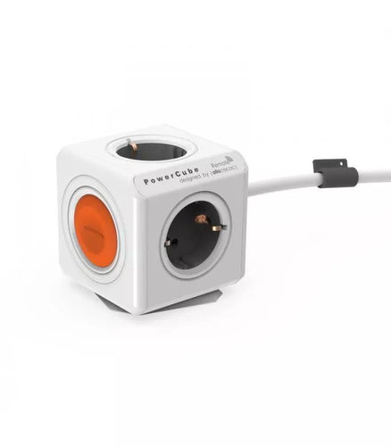 Prelungitor 4 prize cu intrerupator cub 1.5m PowerCube Remote Allocacoc