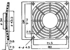 Protectie 80x80mm pentru ventilator Material plastic Fixare cu surub SUNON PB-08