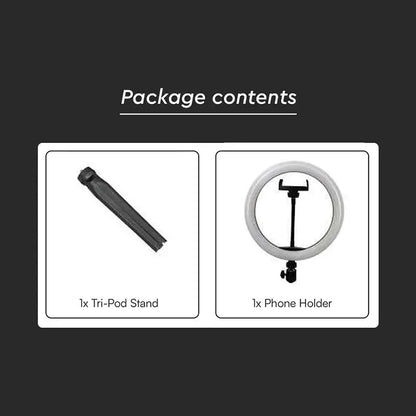 Selfie LED 7W 3200-5500K Ring Light 10" 3in1 cu alimentare USB V-tac SKU-23048