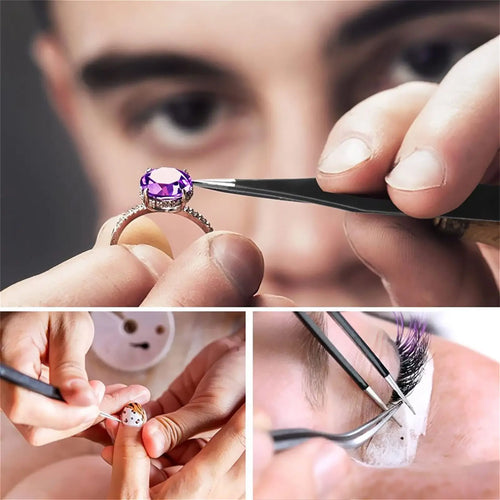 Set 10 pensete de precizie antistatice /antimagnetice /rezistente la acid si la coroziune Handy 10779B