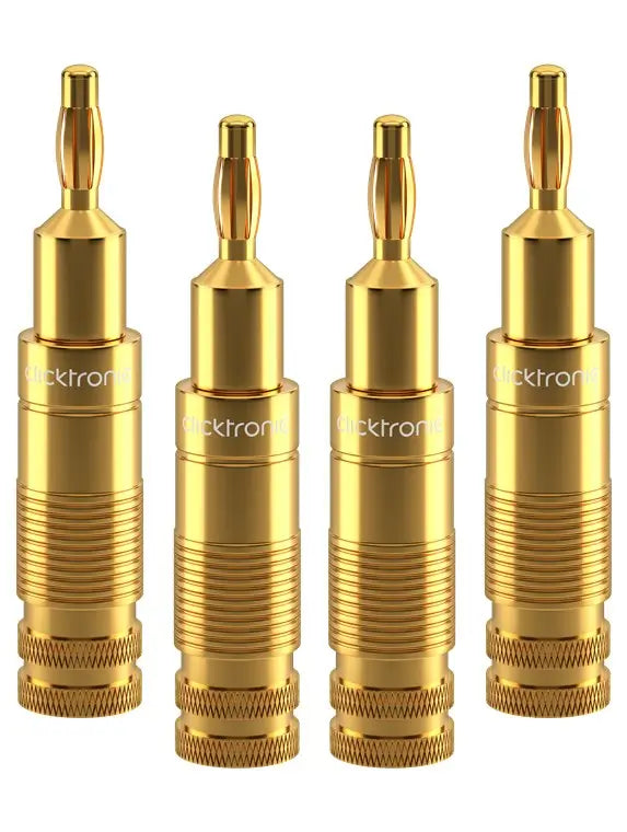 Set 4 mufe Banana 4mm Premium Clicktronic pentru cablu 6.0mm2 Conexiuni Audio de Inalta Calitate 53983