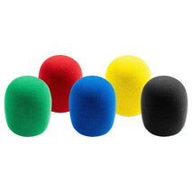 Set 5 bureti de microfon rosu galben verde albastru 75x60mm negru BM-5