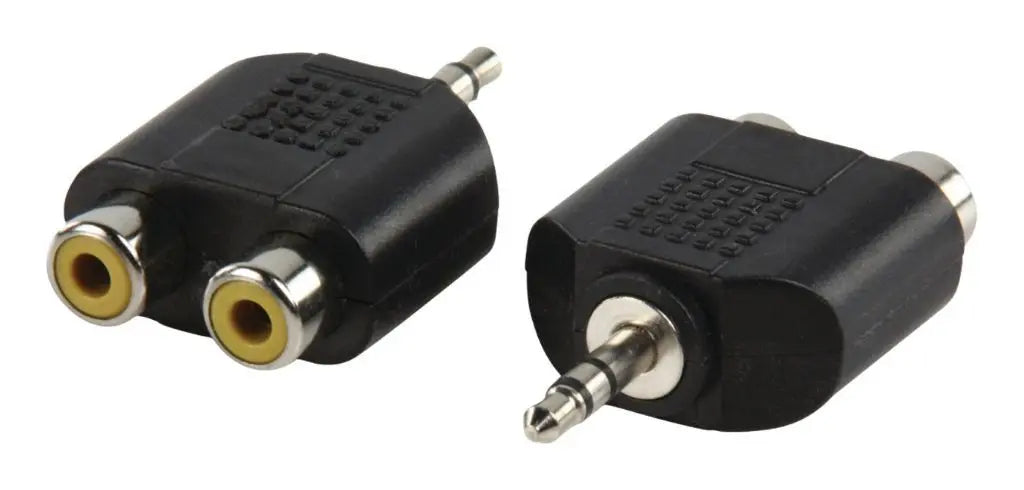 Set adaptor JACK STEREO 3.5mm tata - 2x RCA mama 2buc Well AC-010-BW