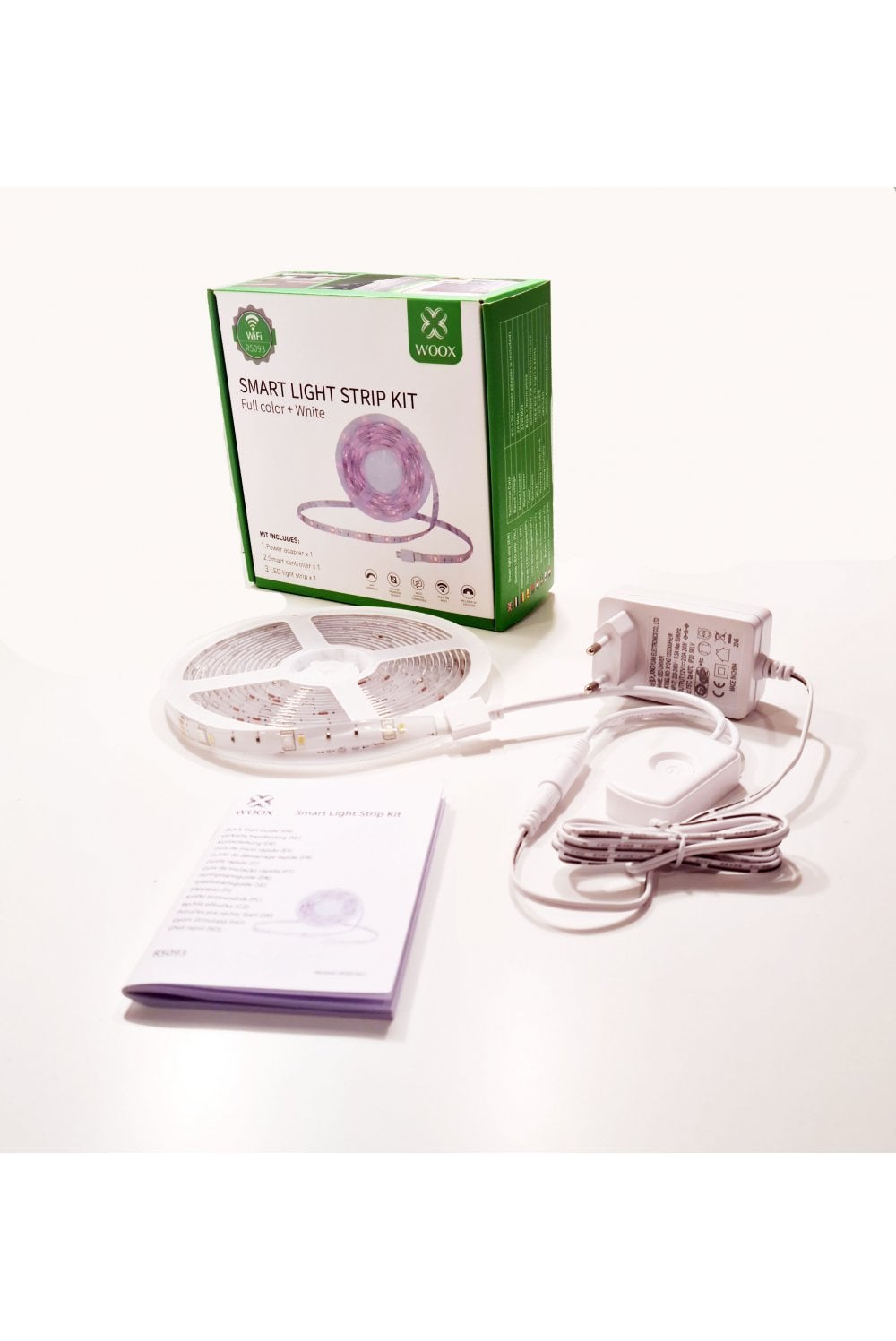 Set Banda LED Smart WiFi Woox R5093 5m RGB color + Alb cald 24W (150buc x 0.16W)
