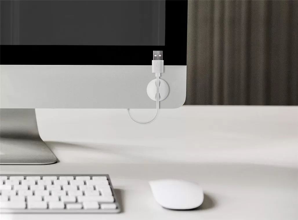 Set organizator cabluri 5 buc alb Goobay