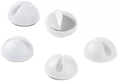 Set organizator cabluri 5 buc alb Goobay