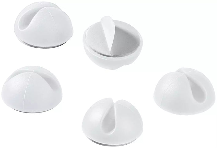 Set organizator cabluri 5 buc alb Goobay