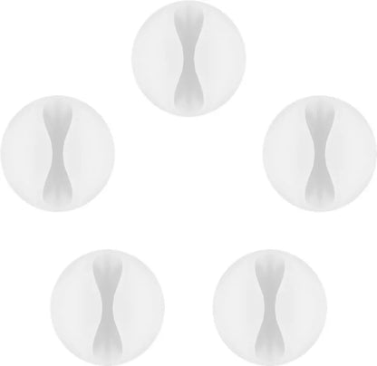 Set organizator cabluri 5 buc alb Goobay