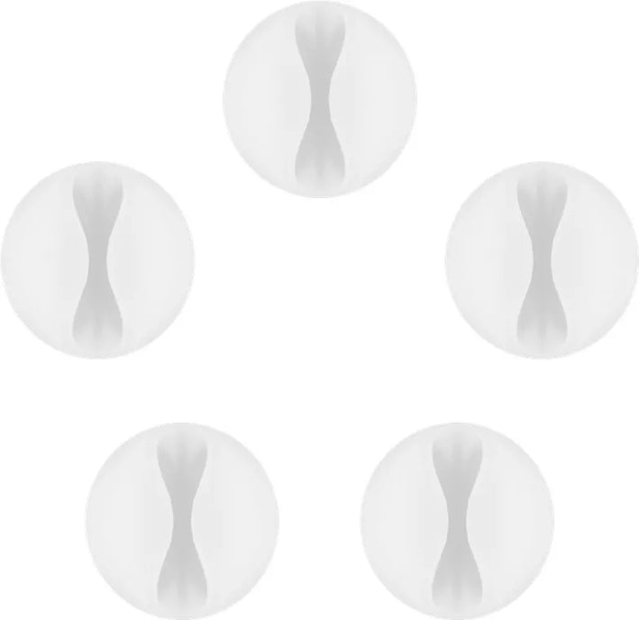 Set organizator cabluri 5 buc alb Goobay