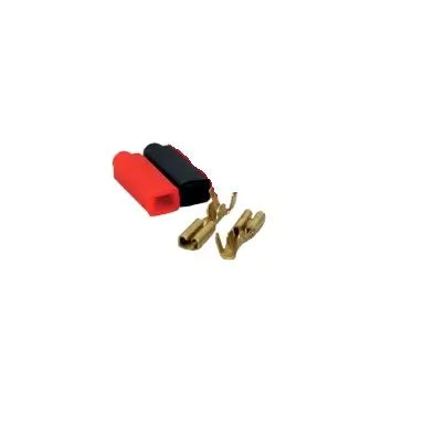 Set papuci electrici izolati mama 2.8x0.5mm 2buc rosu si negru GBC 18.3805.00-2