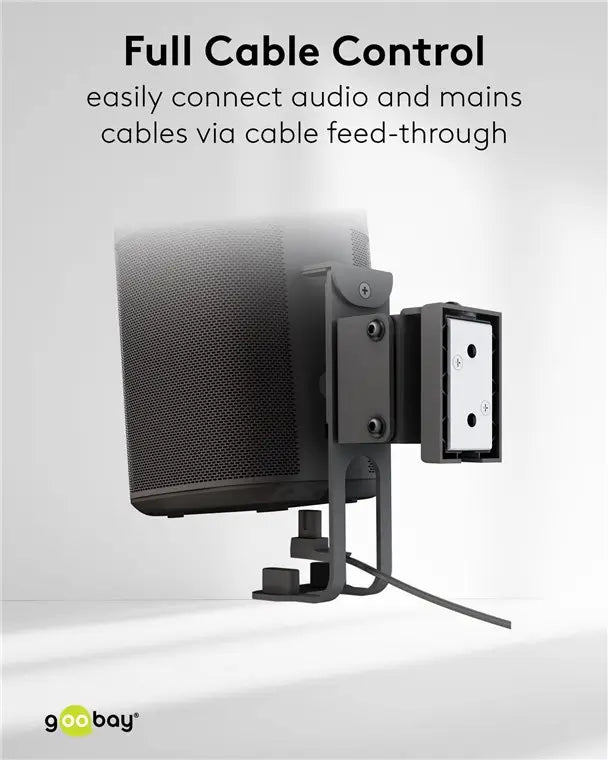 Set suport difuzor de perete Sonos One /Sonos One SL /Sonos Play:1 negru Goobay 70829