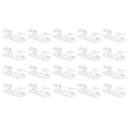 Set suporturi de cablu 20buc alb autoadezive MK5535 deleyCON