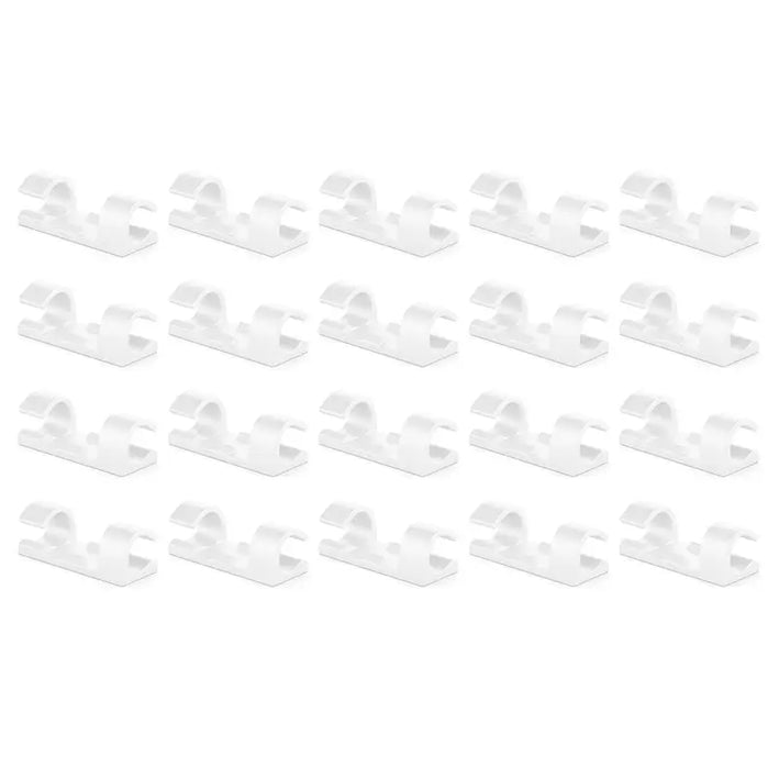 Set suporturi de cablu 20buc alb autoadezive MK5535 deleyCON