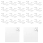 Set suporturi de cablu 20buc alb autoadezive MK5535 deleyCON