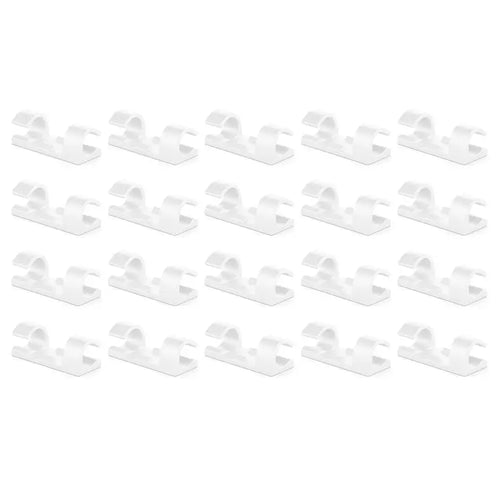 Set suporturi de cablu 20buc alb autoadezive MK5535 deleyCON