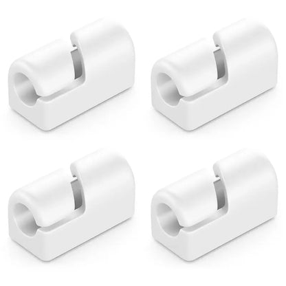 Set suporturi de cablu 4buc alb autoadezive MK5554 deleyCON