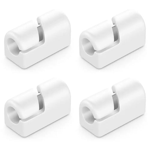 Set suporturi de cablu 4buc alb autoadezive MK5554 deleyCON