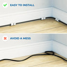 Set suporturi de cablu 4buc alb autoadezive MK5554 deleyCON