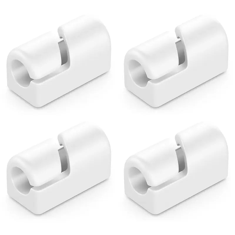 Set suporturi de cablu 4buc alb autoadezive MK5554 deleyCON