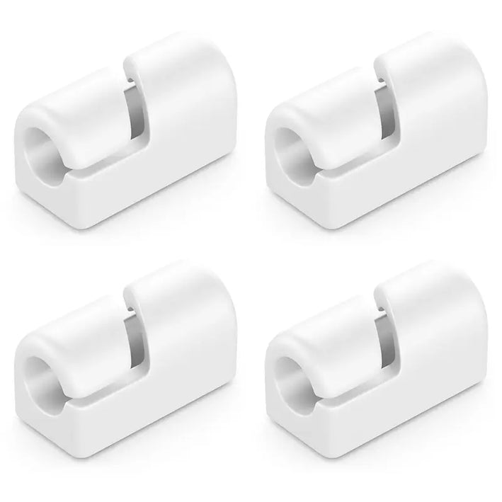 Set suporturi de cablu 4buc alb autoadezive MK5554 deleyCON