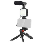 Set Vlogging 4 in 1 PLATINET PMVG4IN1 Microfon /Lumina video LED /Suport smartphone /Trepied