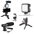 Set Vlogging 4 in 1 PLATINET PMVG4IN1 Microfon /Lumina video LED /Suport smartphone /Trepied